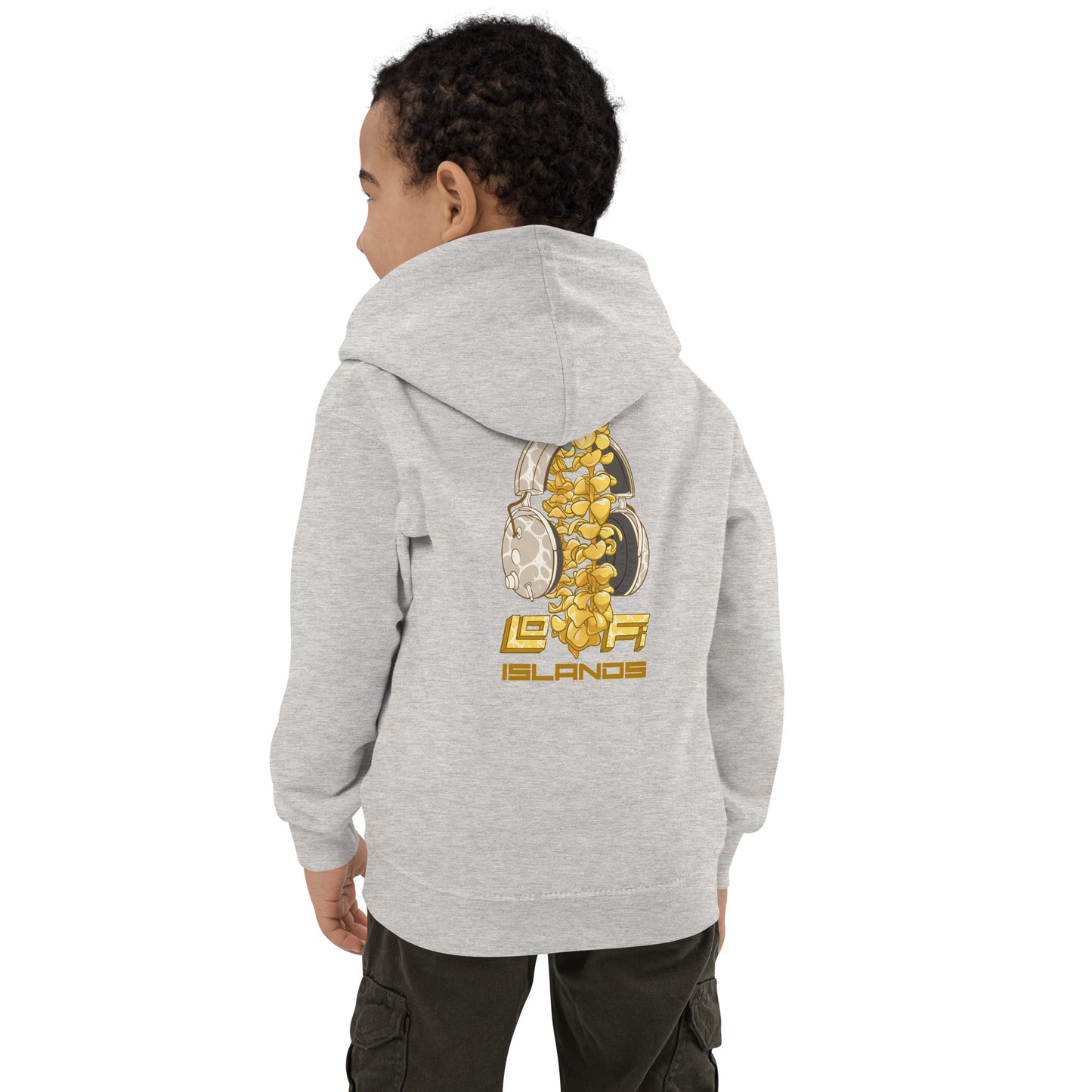 Lo-Fi Headphones Gold Lei Kids Hoodie