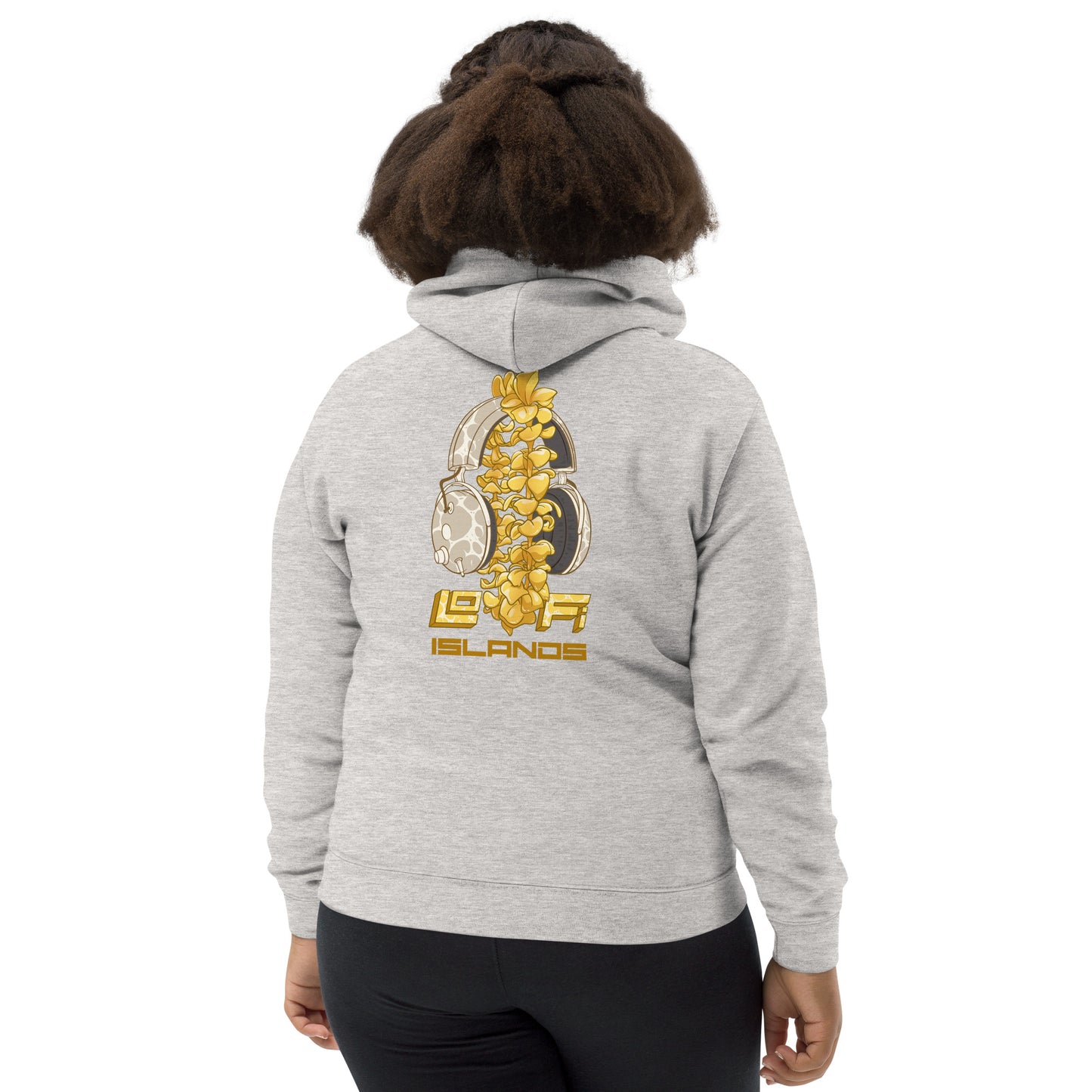 Lo-Fi Headphones Gold Lei Kids Hoodie