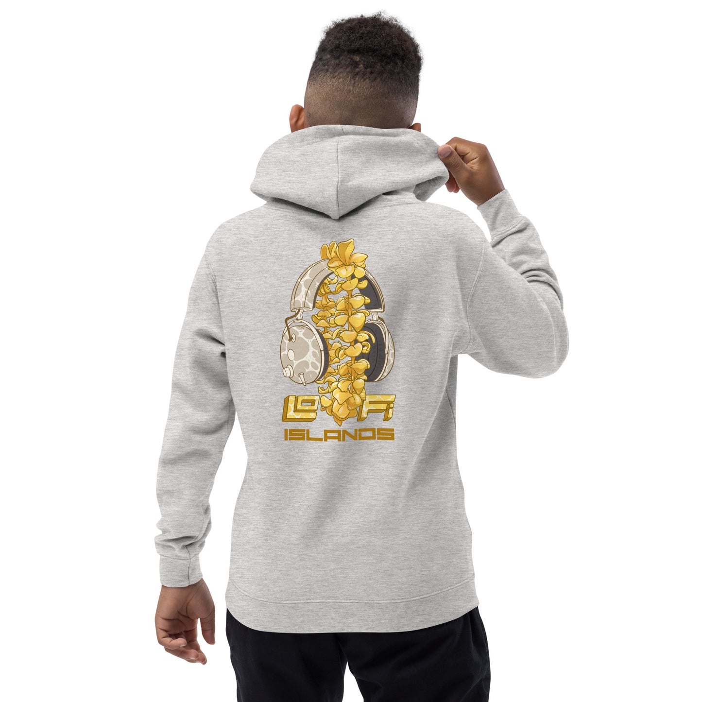 Lo-Fi Headphones Gold Lei Kids Hoodie
