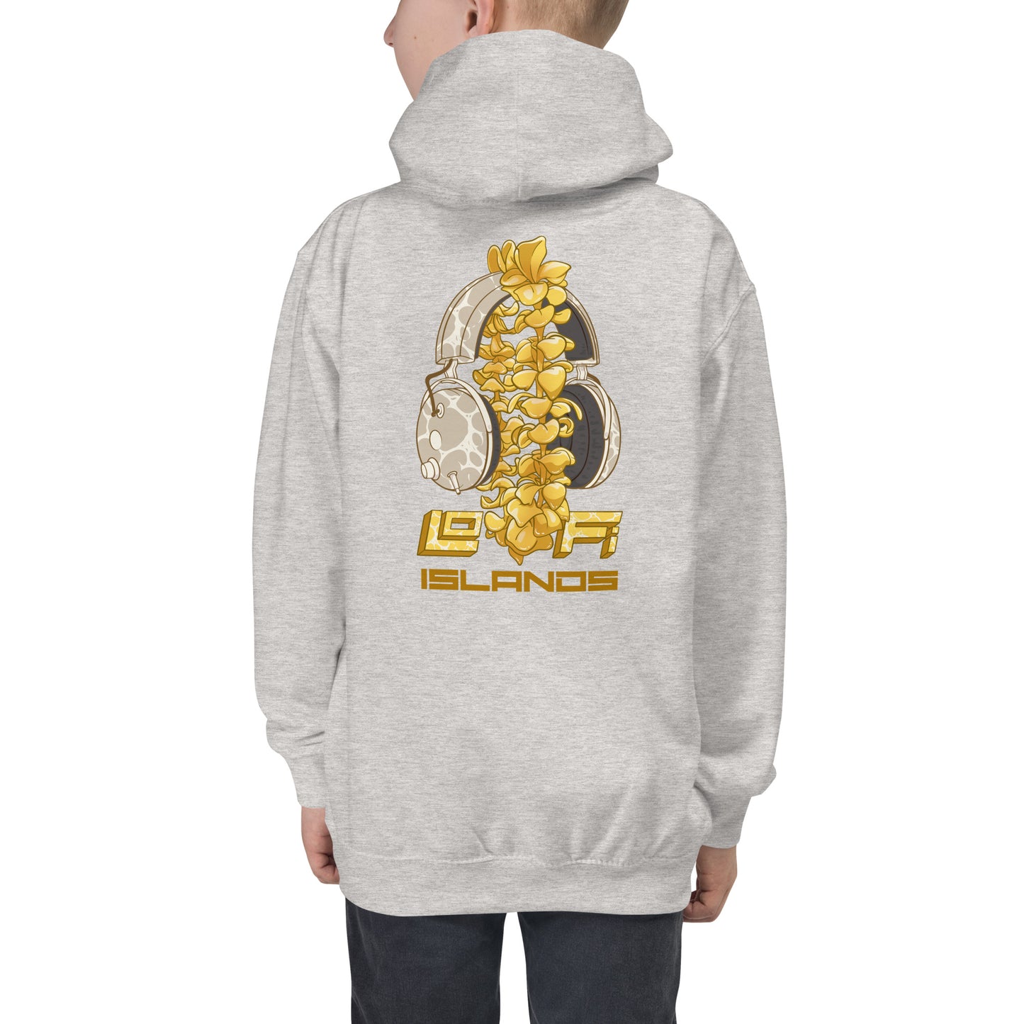 Lo-Fi Headphones Gold Lei Kids Hoodie