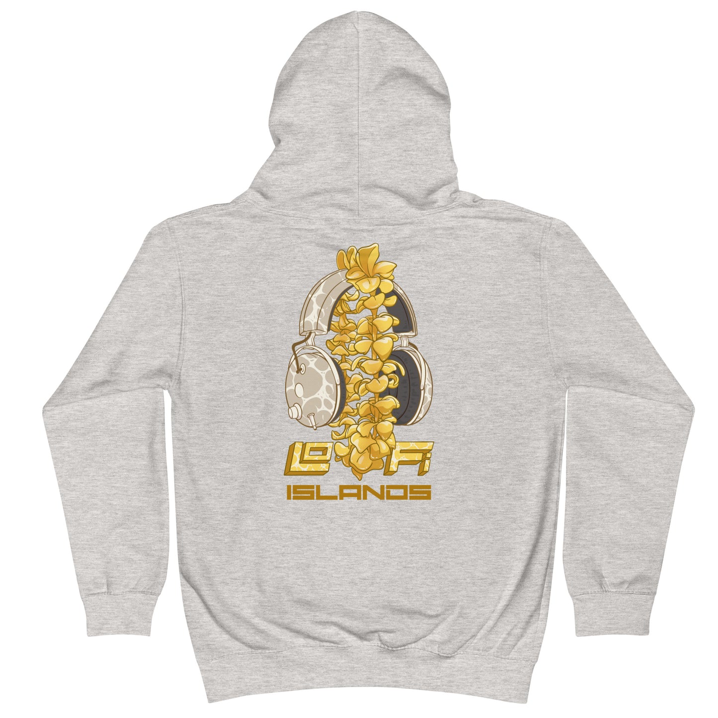 Lo-Fi Headphones Gold Lei Kids Hoodie