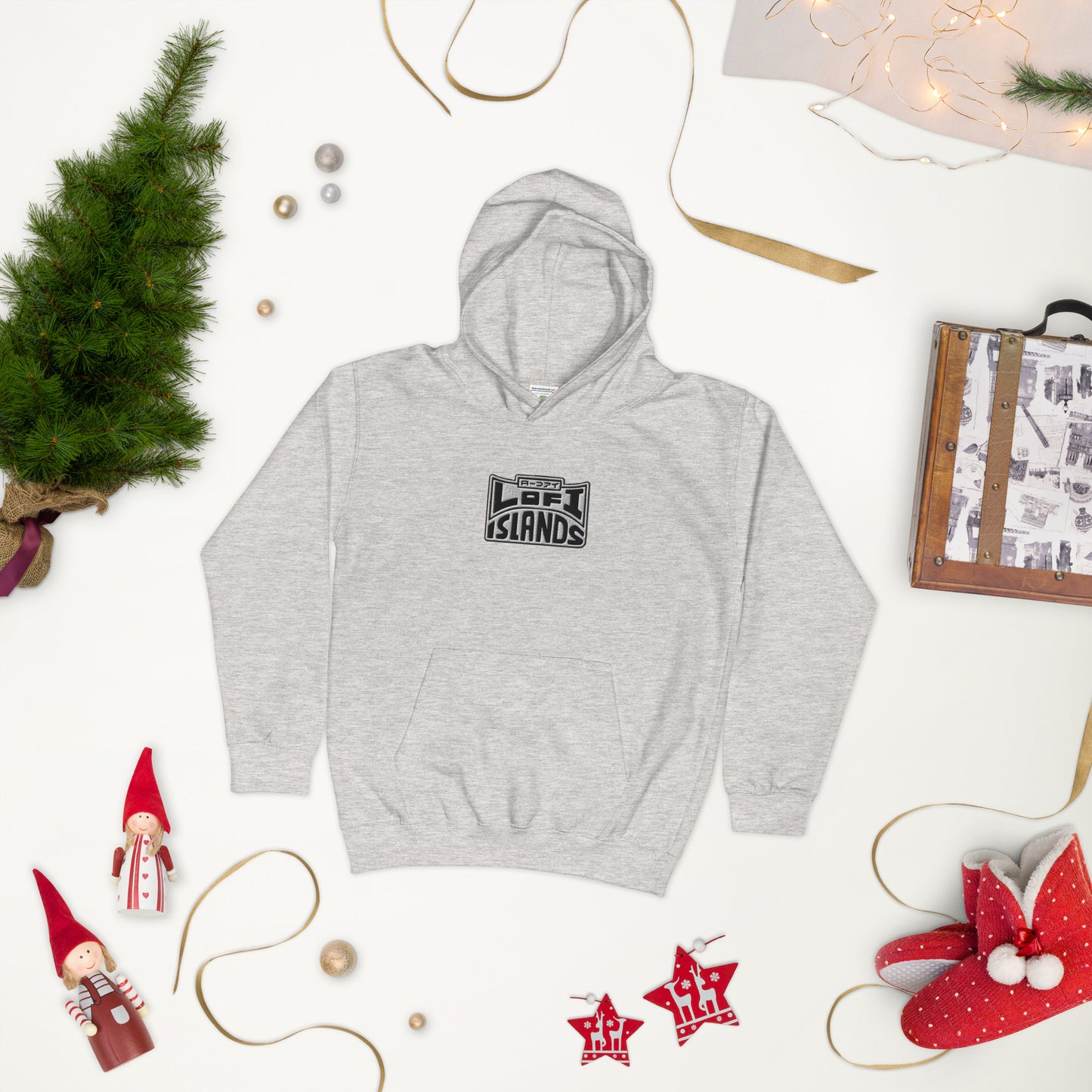 Lo-Fi Headphones Gold Lei Kids Hoodie