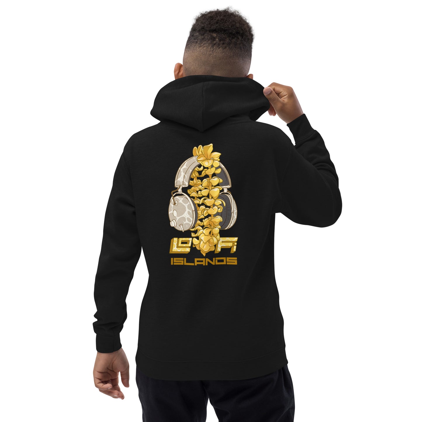 Lo-Fi Headphones Gold Lei Kids Hoodie