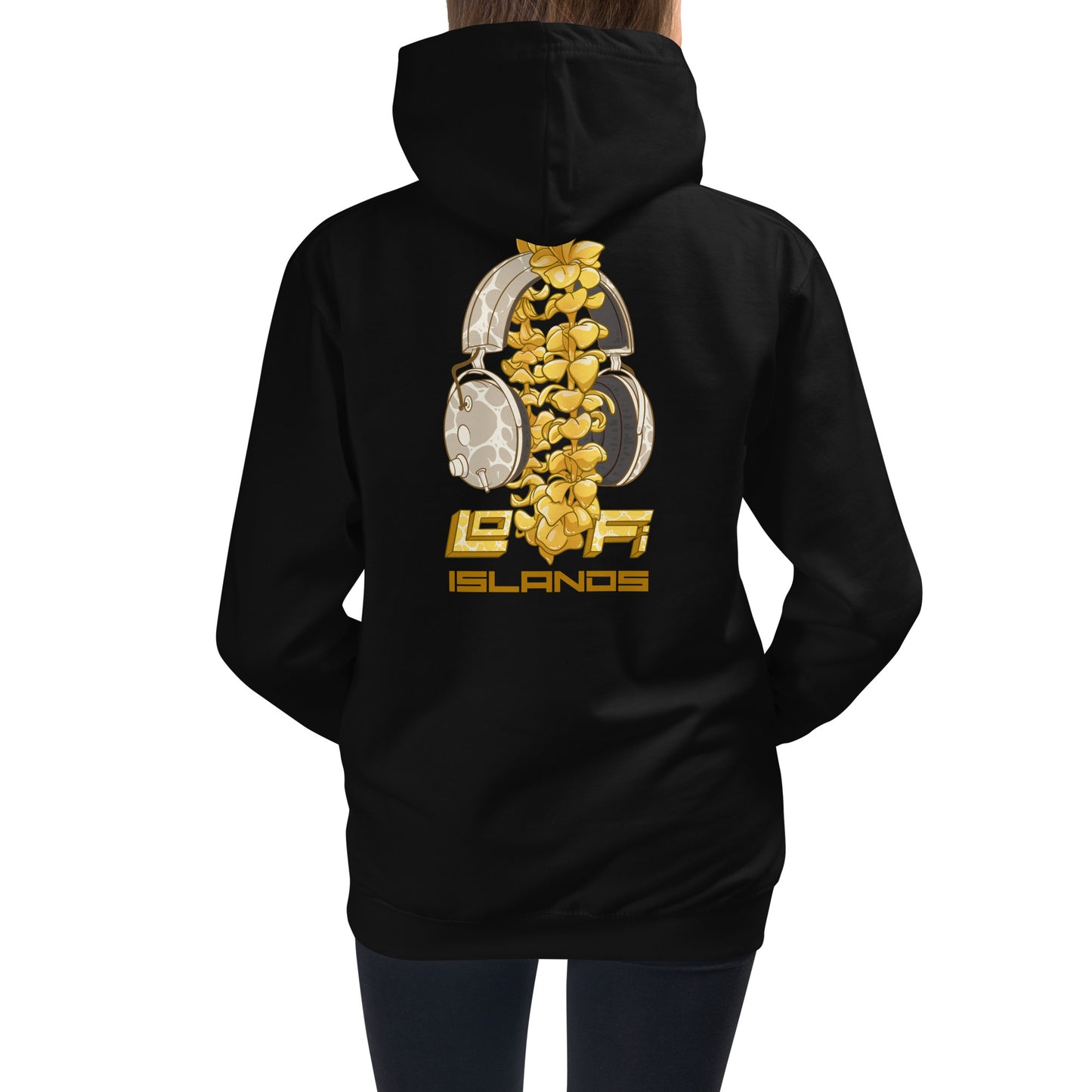 Lo-Fi Headphones Gold Lei Kids Hoodie