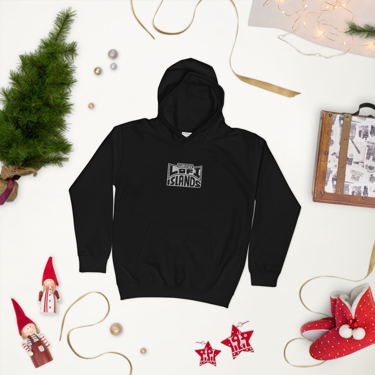 Lo-Fi Headphones Gold Lei Kids Hoodie