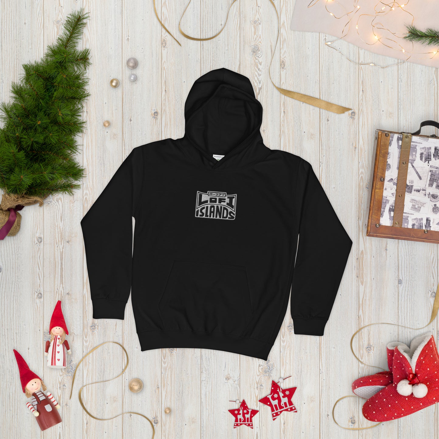 Lo-Fi Headphones Gold Lei Kids Hoodie