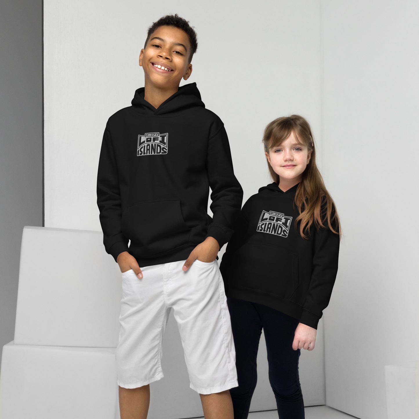 Lo-Fi Headphones Gold Lei Kids Hoodie