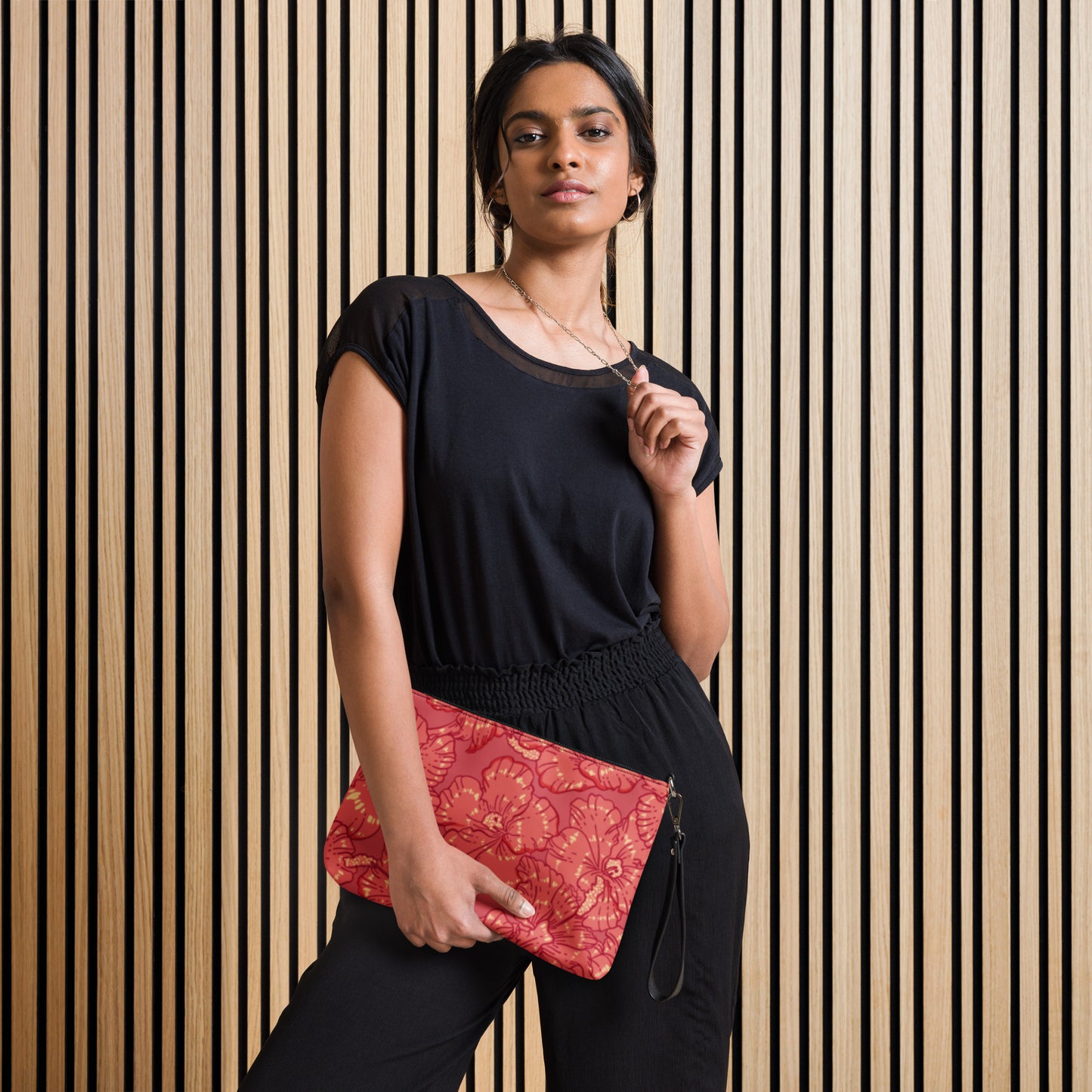 Red Hibiscus Crossbody Bag