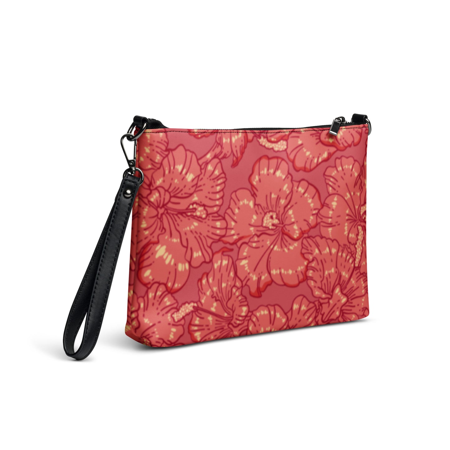 Red Hibiscus Crossbody Bag