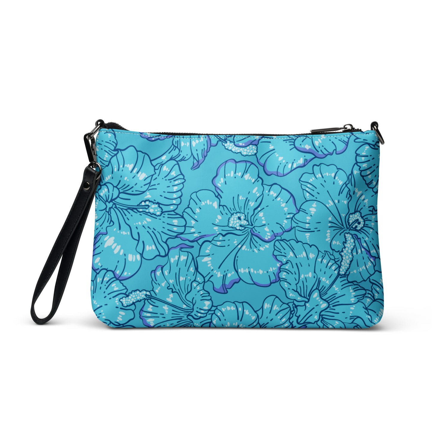 Blue Hibiscus Crossbody Bag