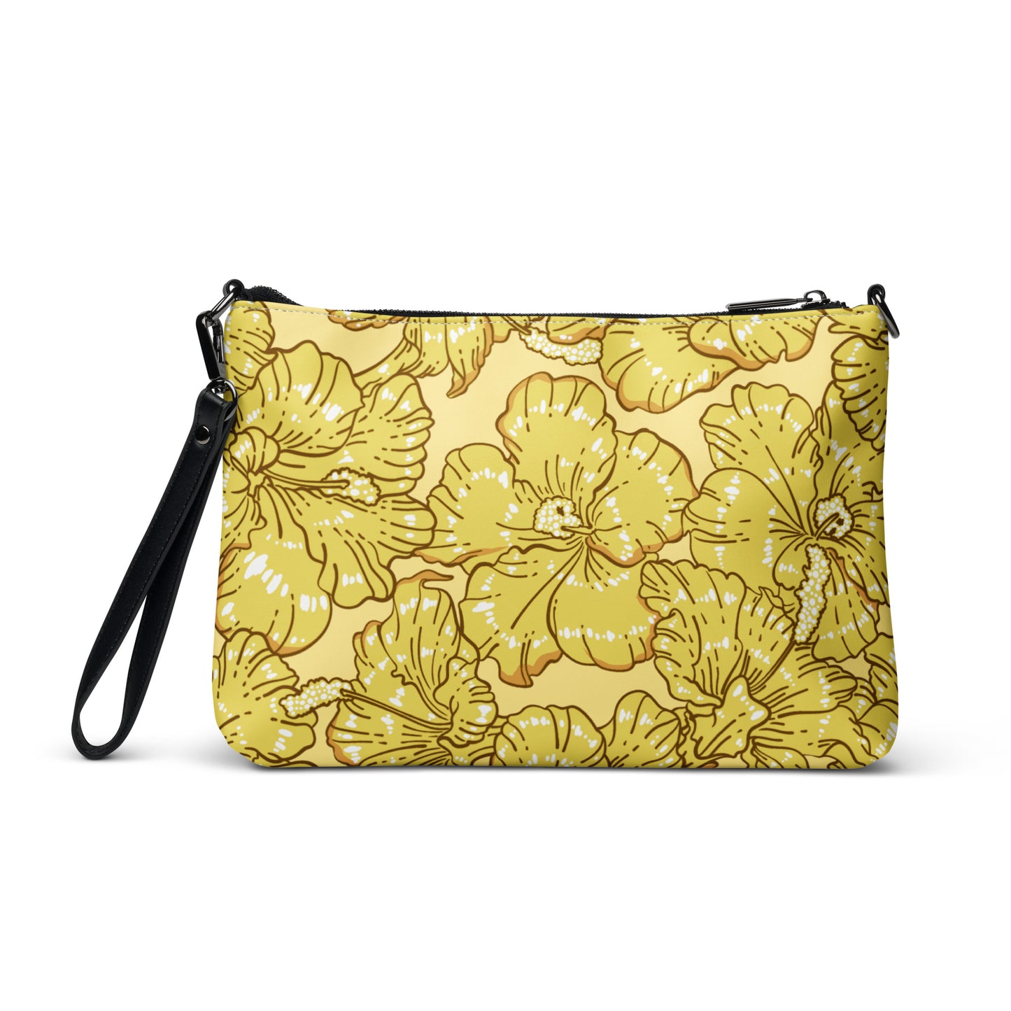 Gold Hibiscus Crossbody Bag