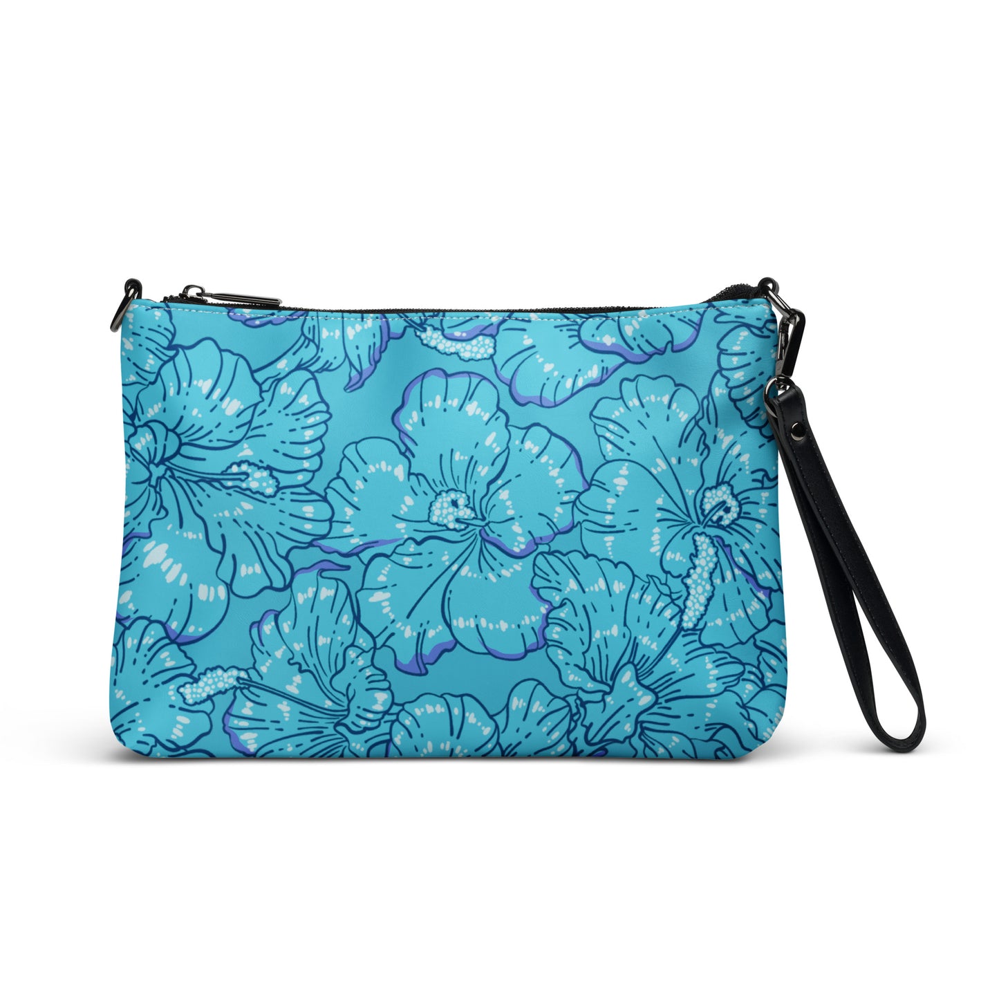 Blue Hibiscus Crossbody Bag