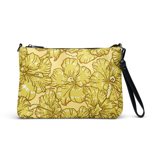 Gold Hibiscus Crossbody Bag