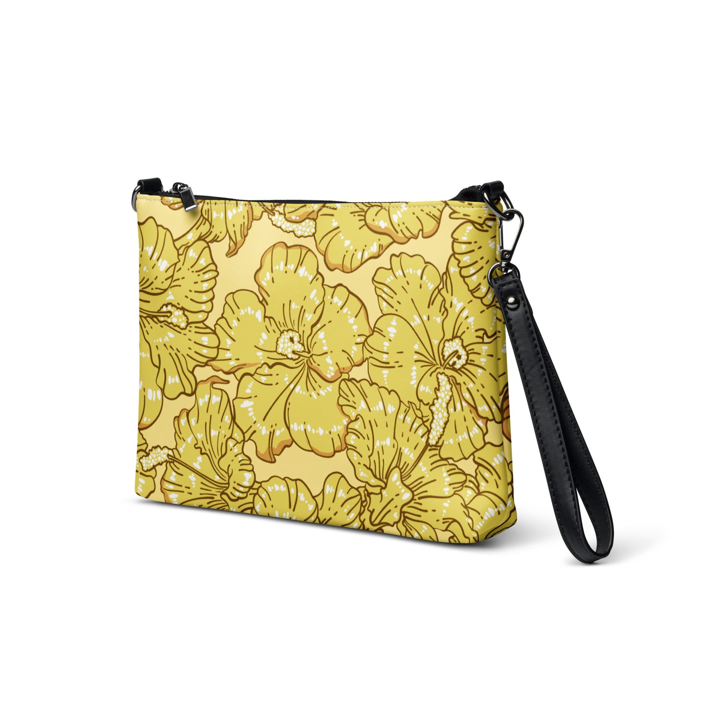 Gold Hibiscus Crossbody Bag