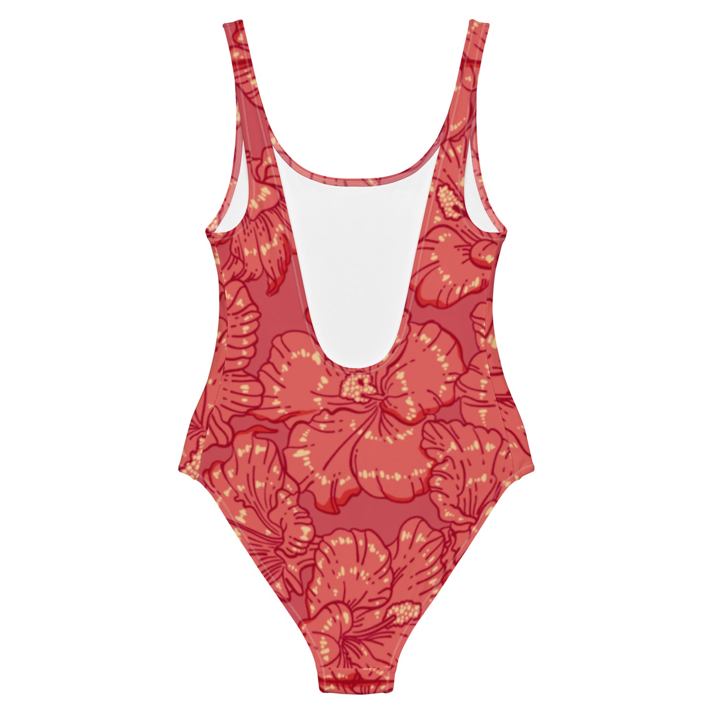 Red Hibiscus One-Piece Swimsuit