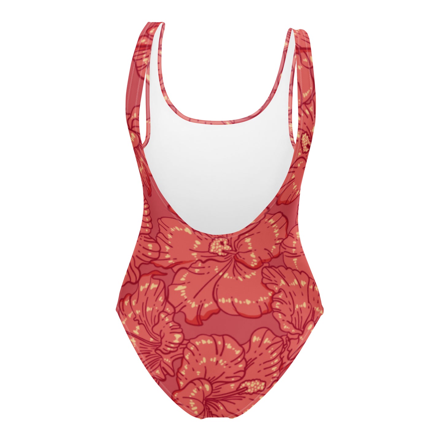 Red Hibiscus One-Piece Swimsuit