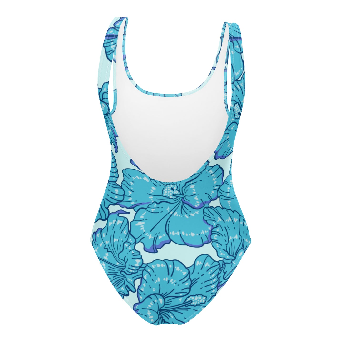 Blue Hibiscus One-Piece Swimsuit