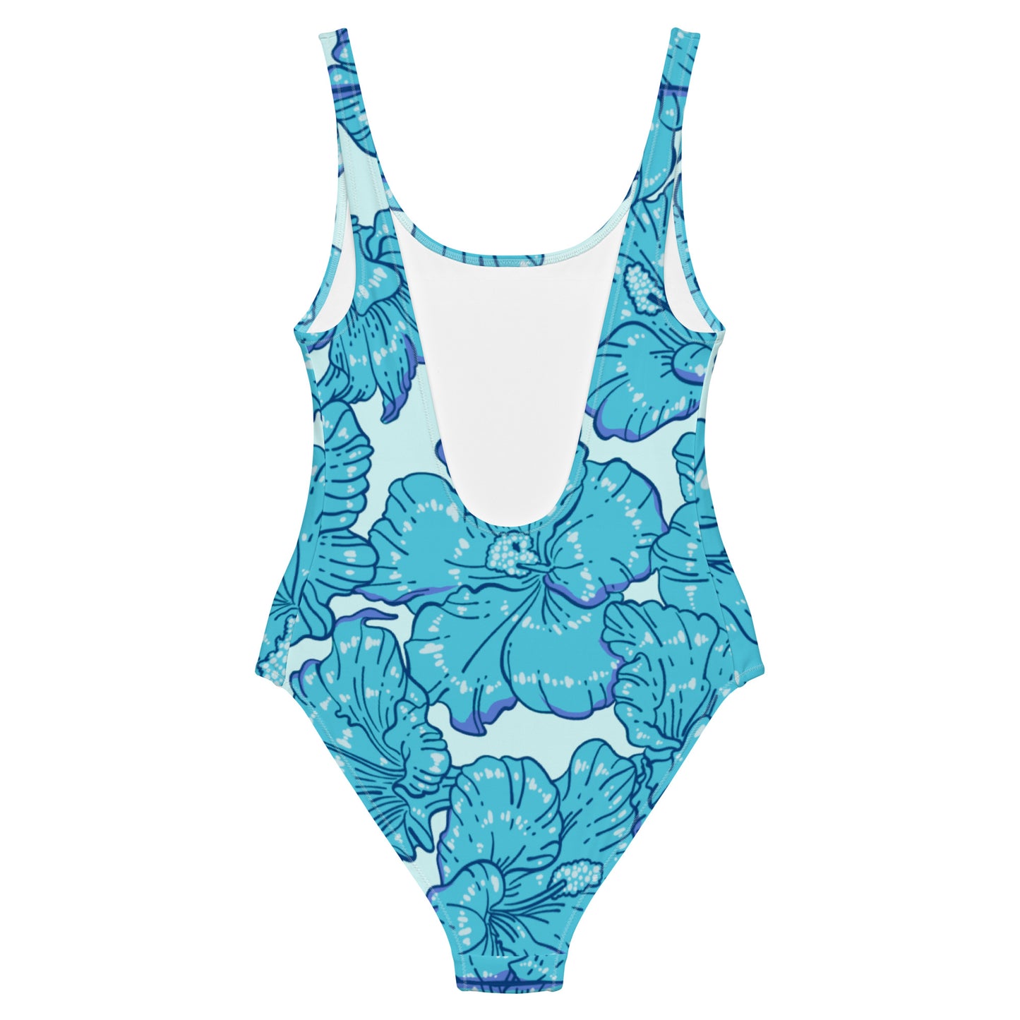 Blue Hibiscus One-Piece Swimsuit