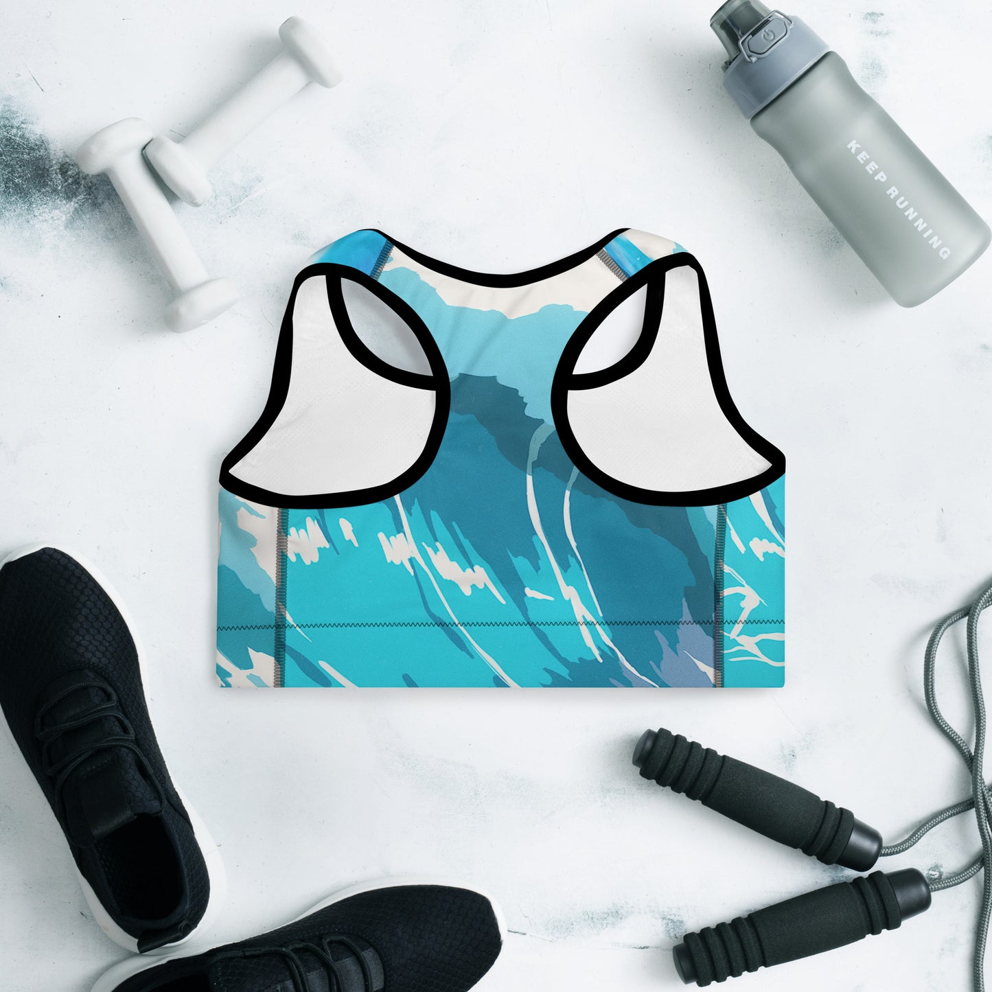 Ocean Wave Padded Sports Bra