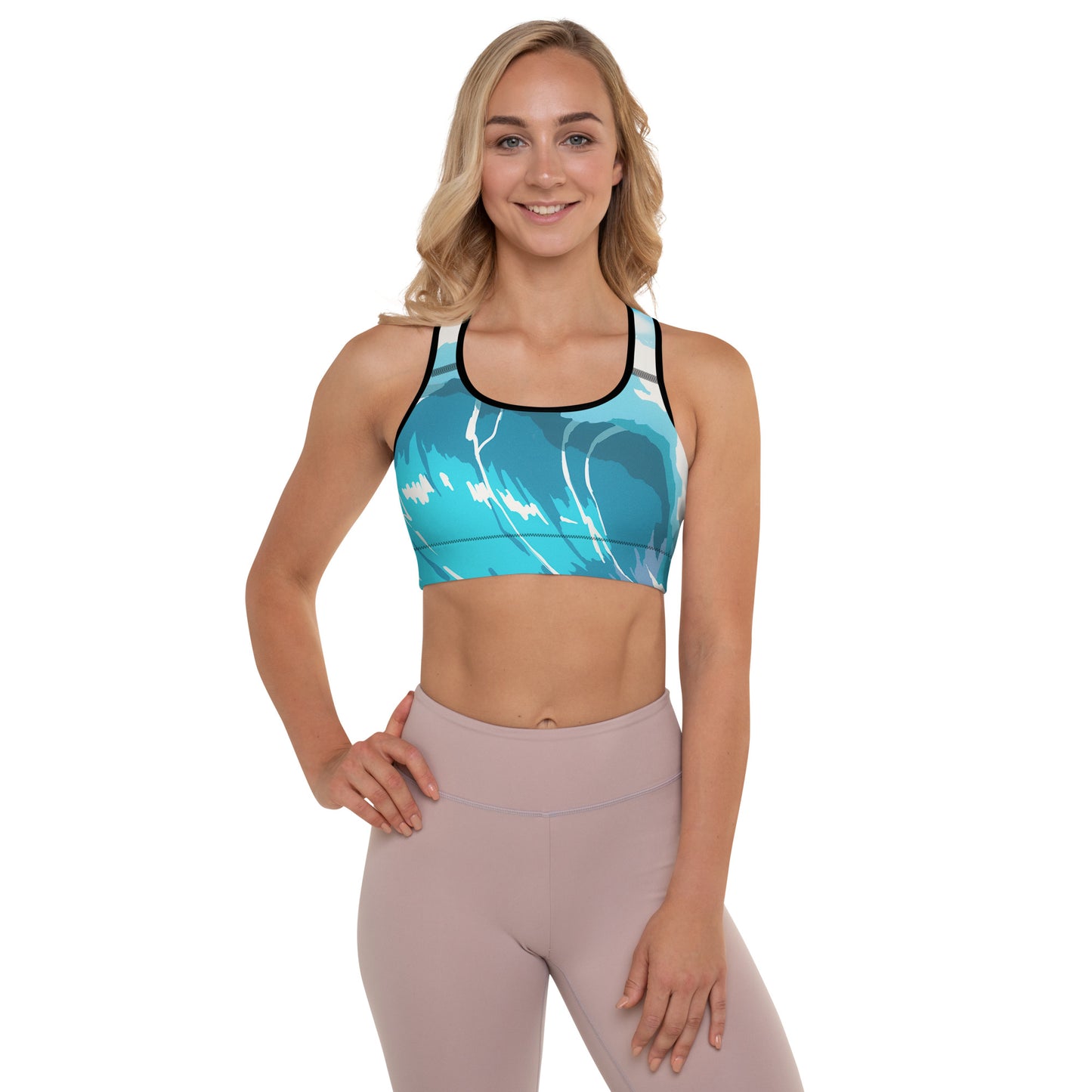 Ocean Wave Padded Sports Bra