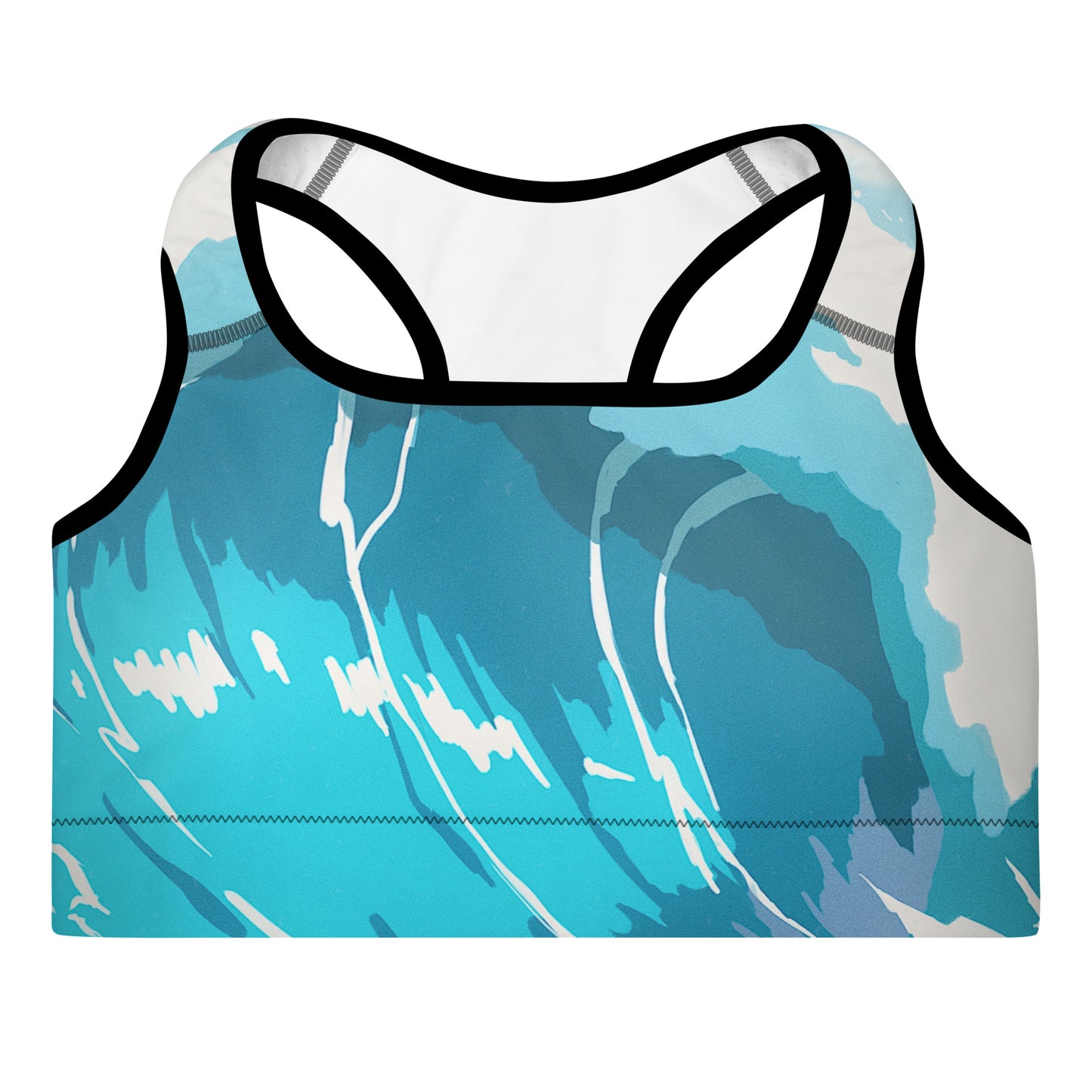 Ocean Wave Padded Sports Bra