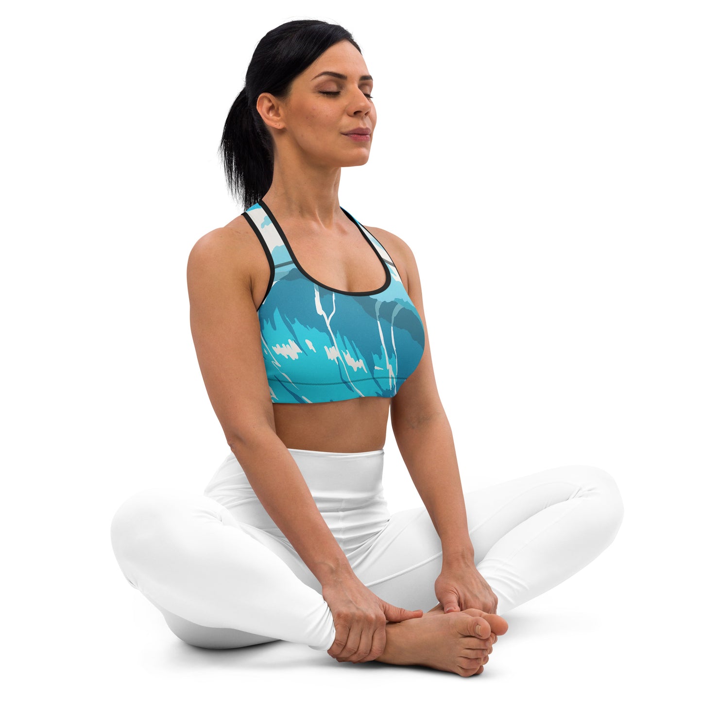 Ocean Wave Padded Sports Bra