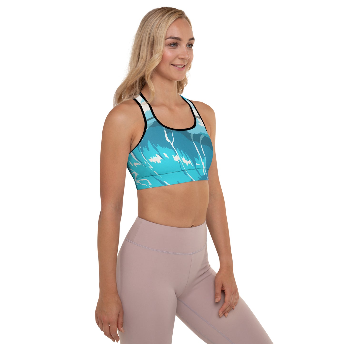 Ocean Wave Padded Sports Bra