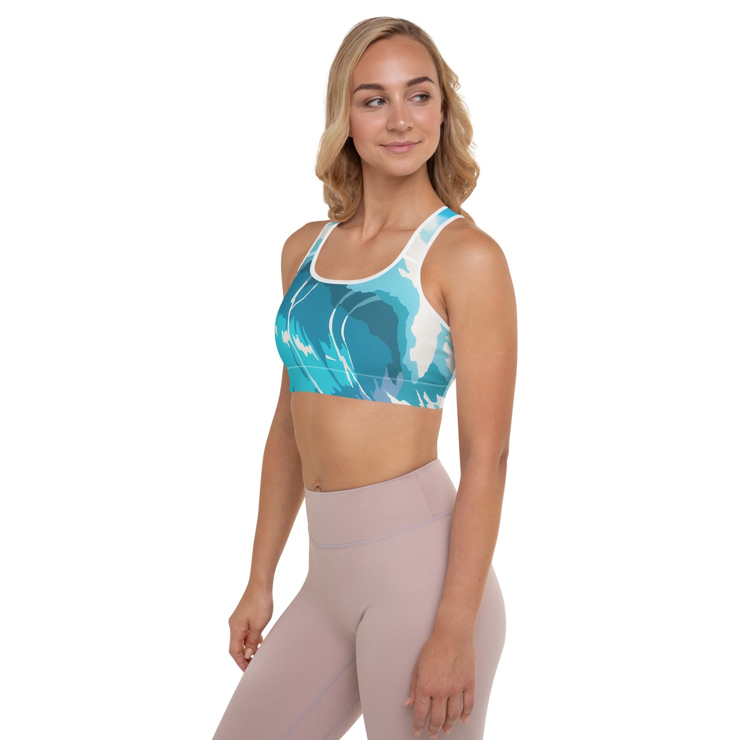 Ocean Wave Padded Sports Bra