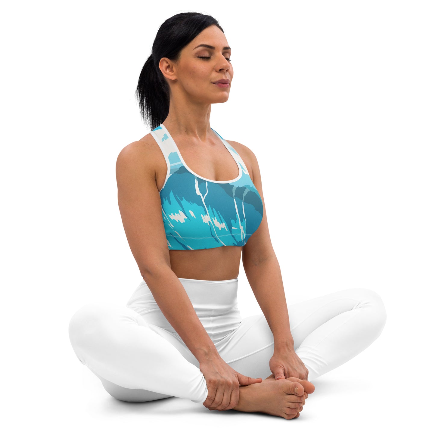 Ocean Wave Padded Sports Bra