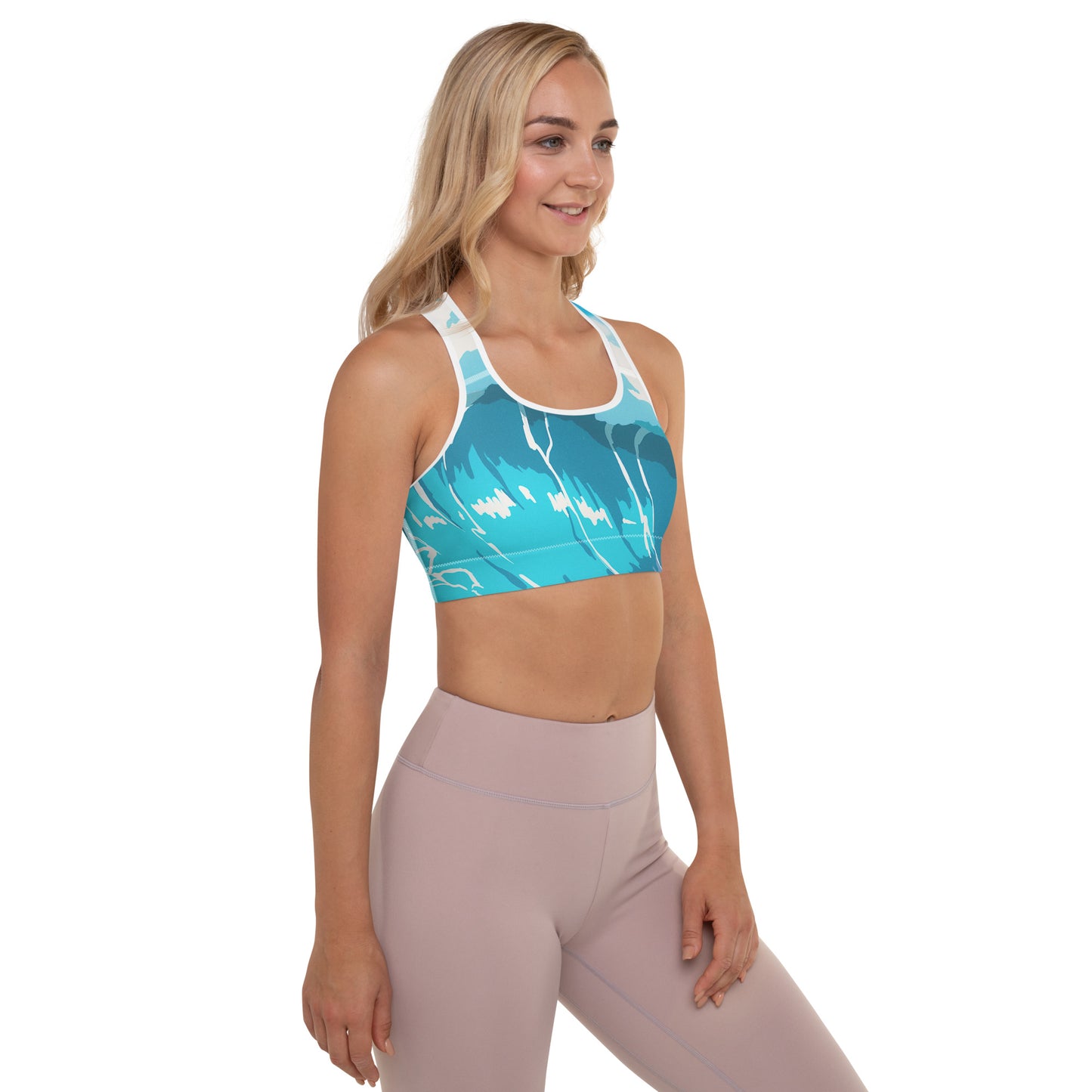 Ocean Wave Padded Sports Bra