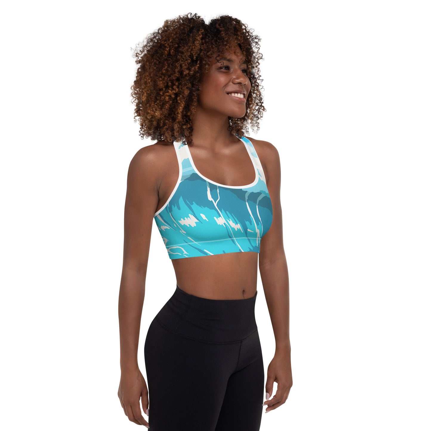 Ocean Wave Padded Sports Bra