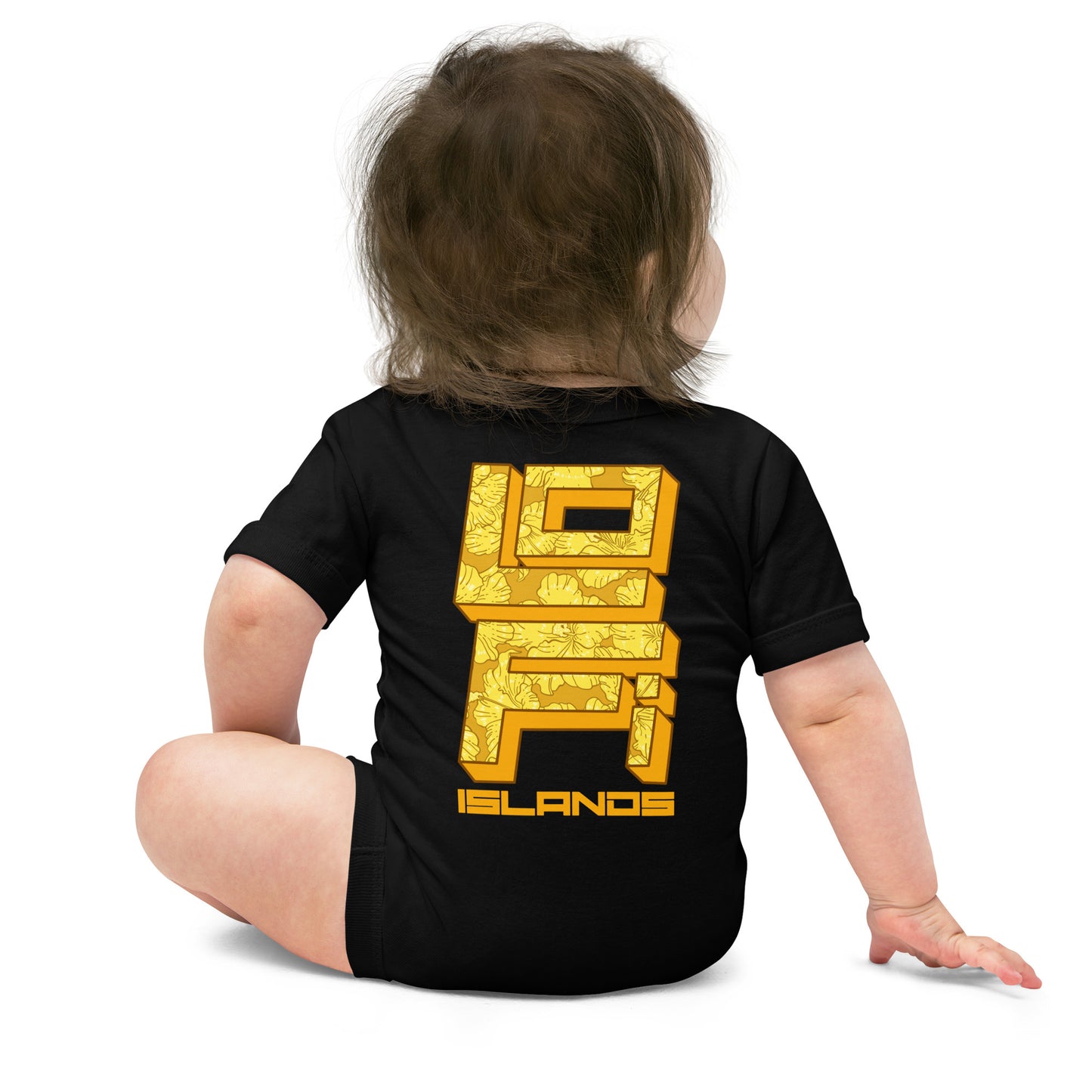 Gold Hibiscus Lo-Fi Camera Baby Short Sleeve One Piece