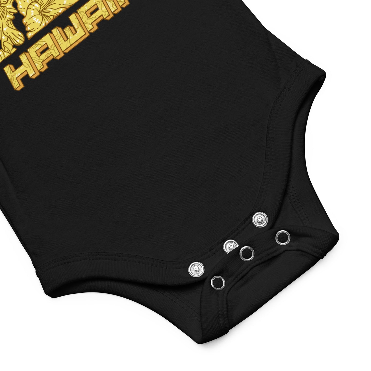 Gold Hibiscus Baby Short Sleeve One Piece