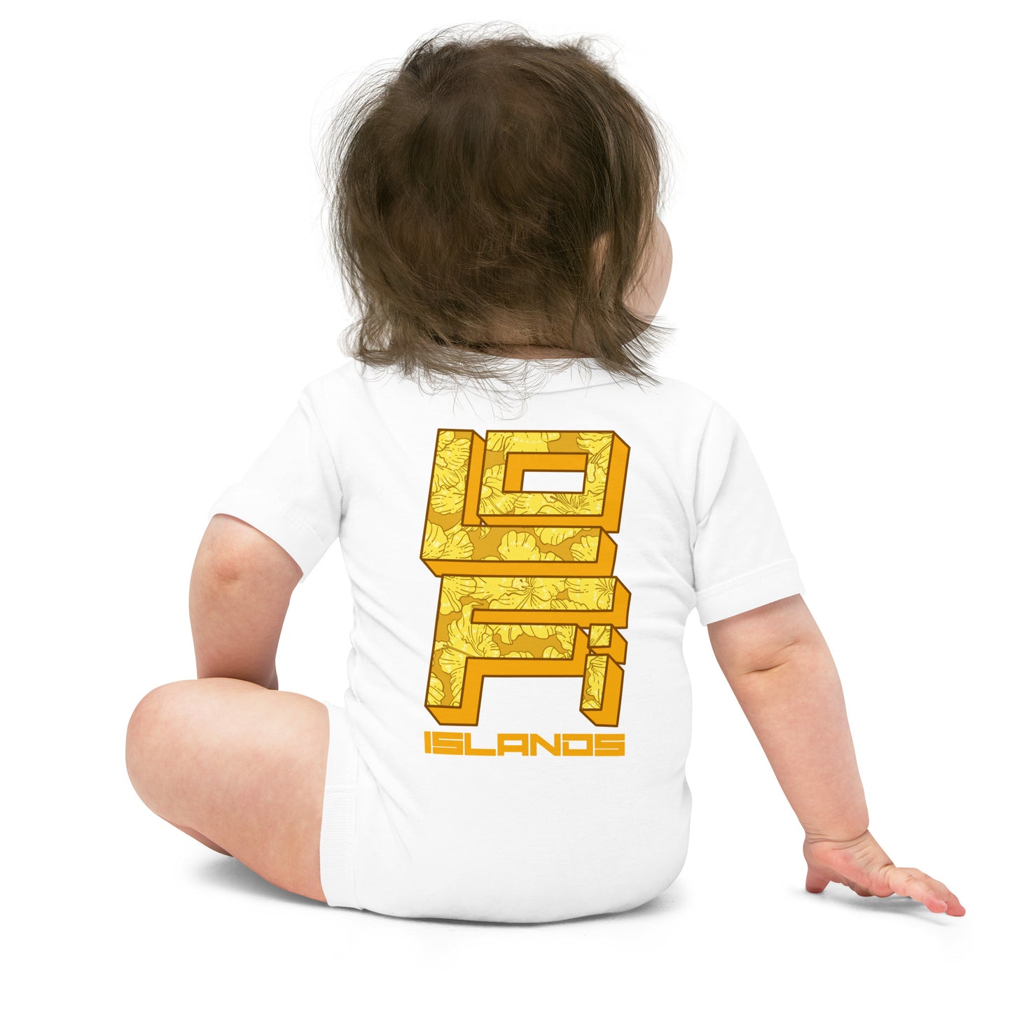 Gold Hibiscus Lo-Fi Camera Baby Short Sleeve One Piece