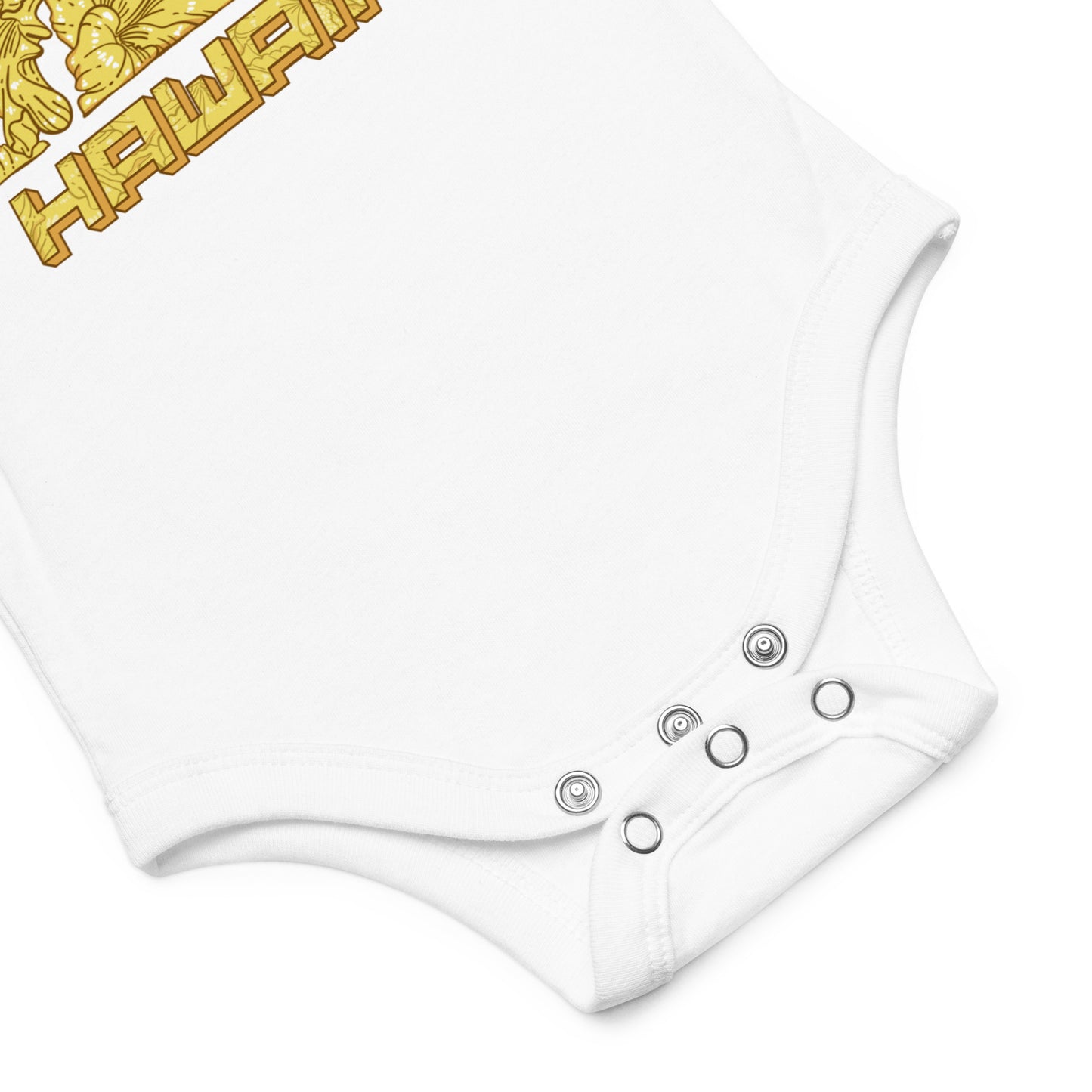 Gold Hibiscus Baby Short Sleeve One Piece