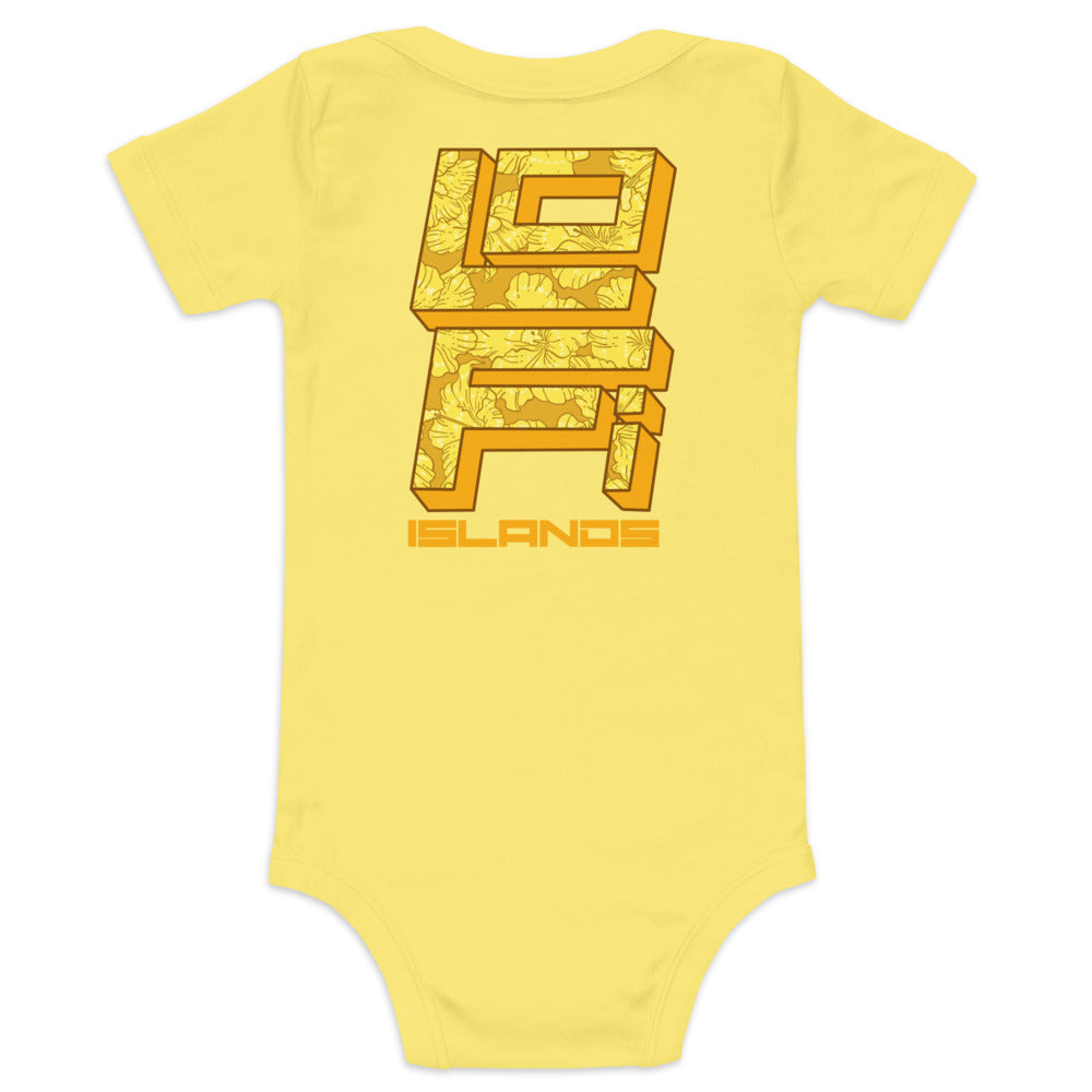 Gold Hibiscus Lo-Fi Camera Baby Short Sleeve One Piece