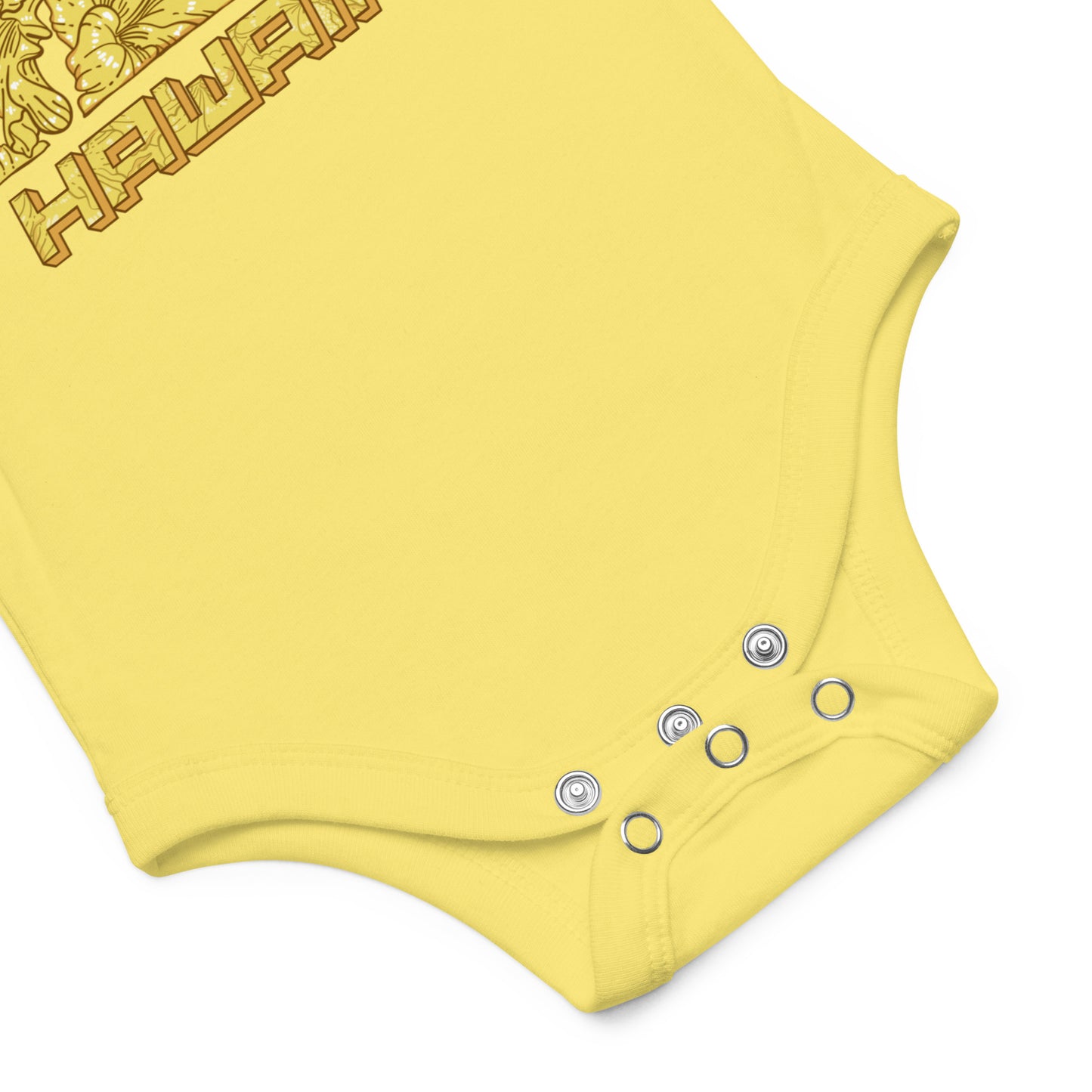 Gold Hibiscus Baby Short Sleeve One Piece