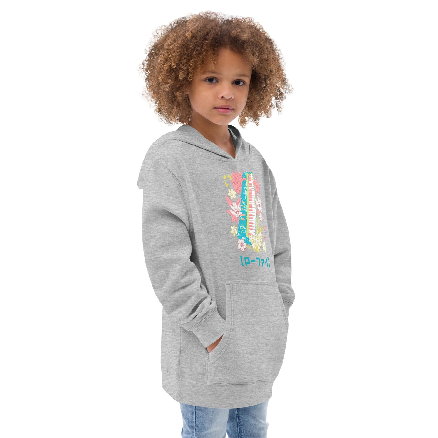 Lo-Fi Islands Keyboard Kids Fleece Hoodie