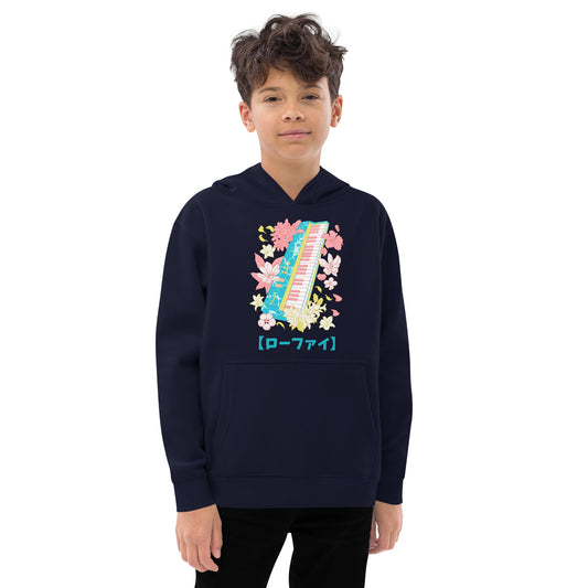 Lo-Fi Islands Keyboard Kids Fleece Hoodie