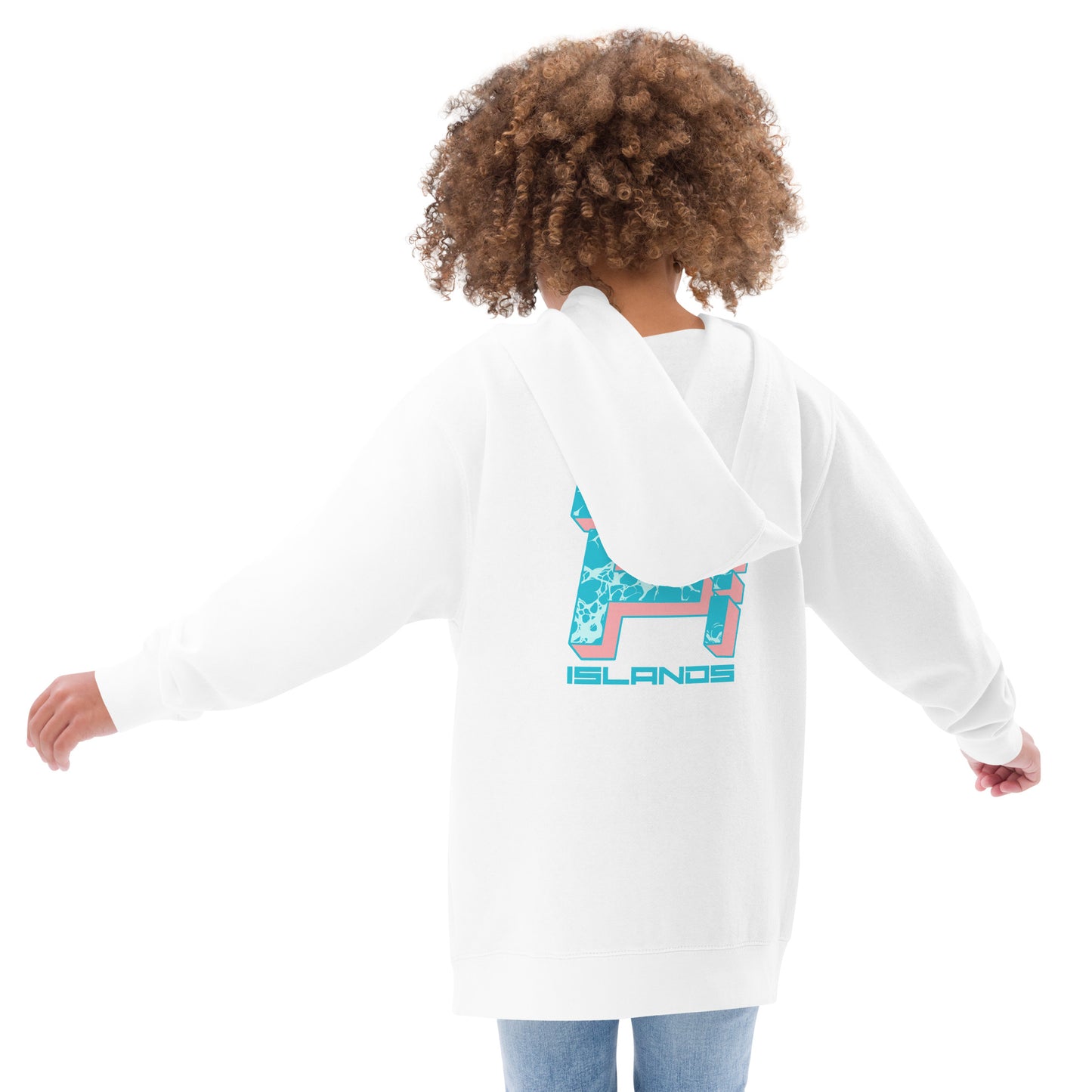 Lo-Fi Islands Keyboard Kids Fleece Hoodie