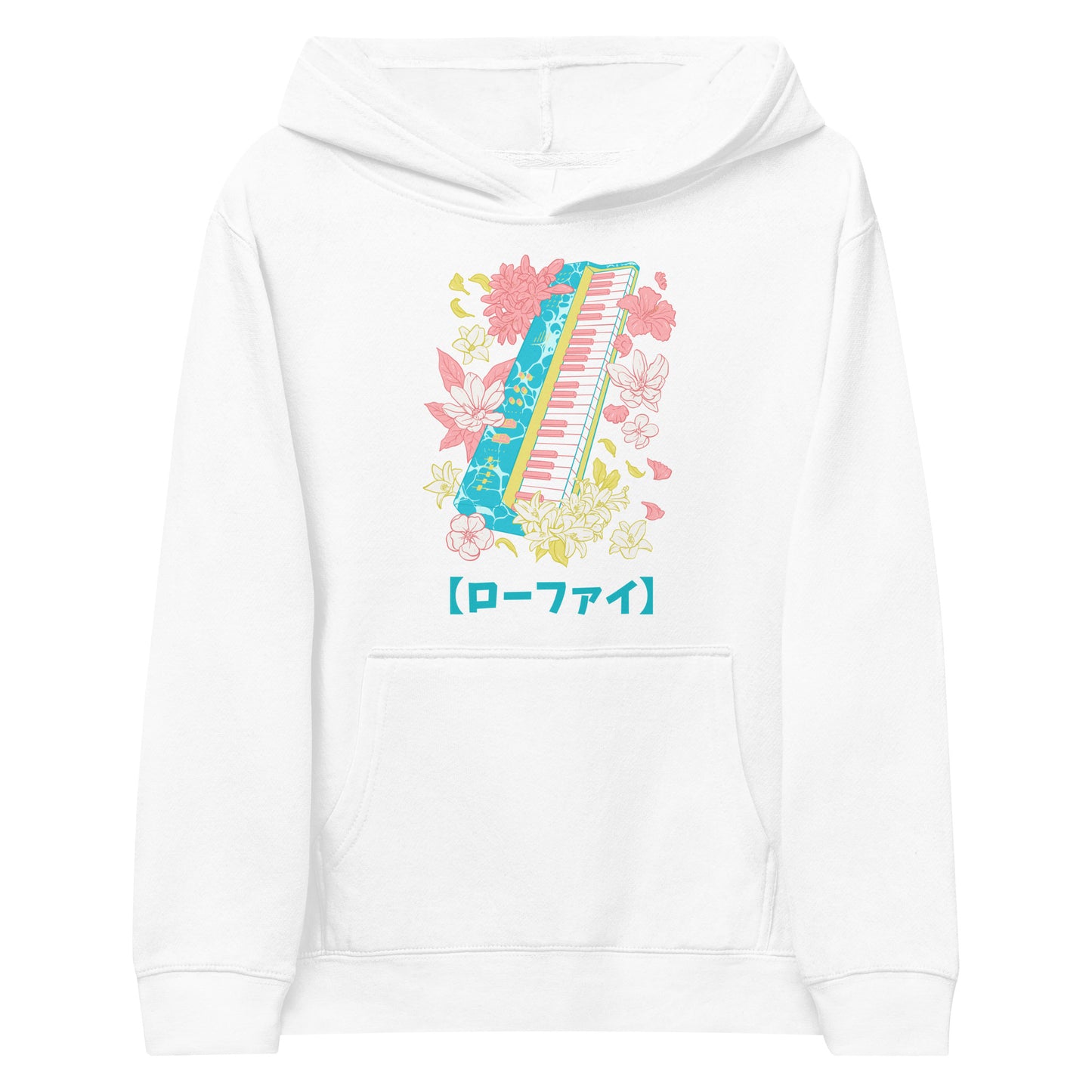 Lo-Fi Islands Keyboard Kids Fleece Hoodie