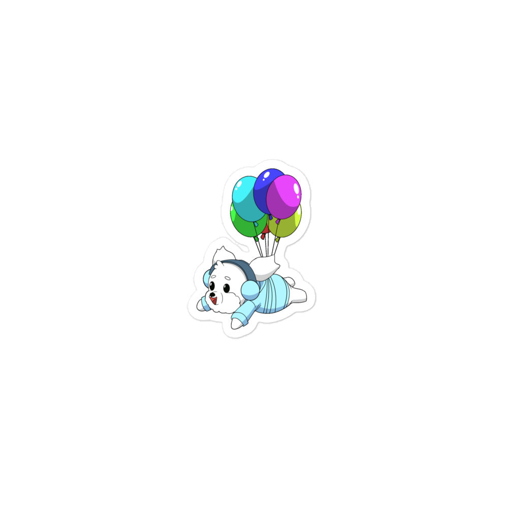 Lo-Fi Puppy Balloons Bubble-Free Stickers