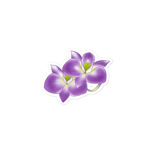 Purple Orchid Bubble-Free Stickers