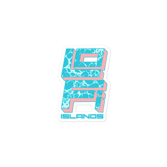 Lo-Fi Islands Water Logo Bubble-Free Stickers