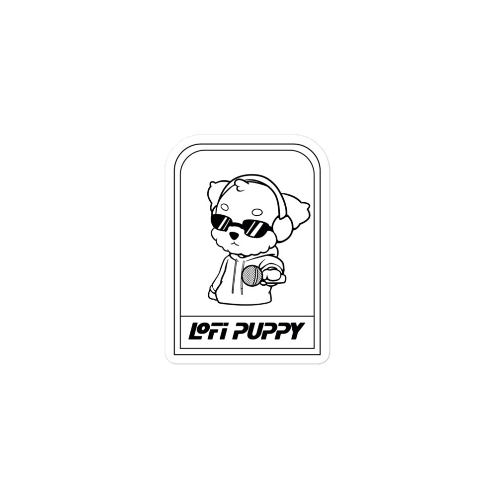 Lo-Fi Puppy Mic Bubble-Free Stickers