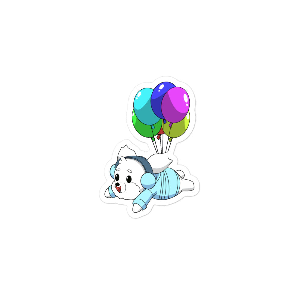 Lo-Fi Puppy Balloons Bubble-Free Stickers