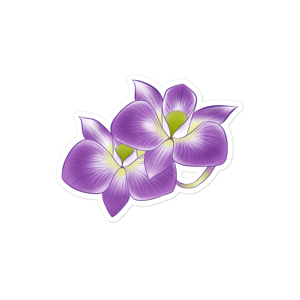 Purple Orchid Bubble-Free Stickers