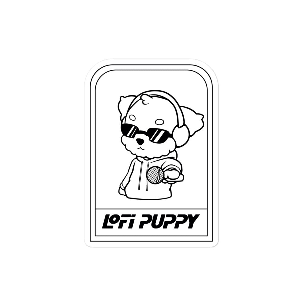 Lo-Fi Puppy Mic Bubble-Free Stickers