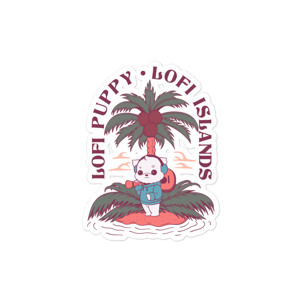 Lo-Fi Islands Puppy Bubble-Free Stickers