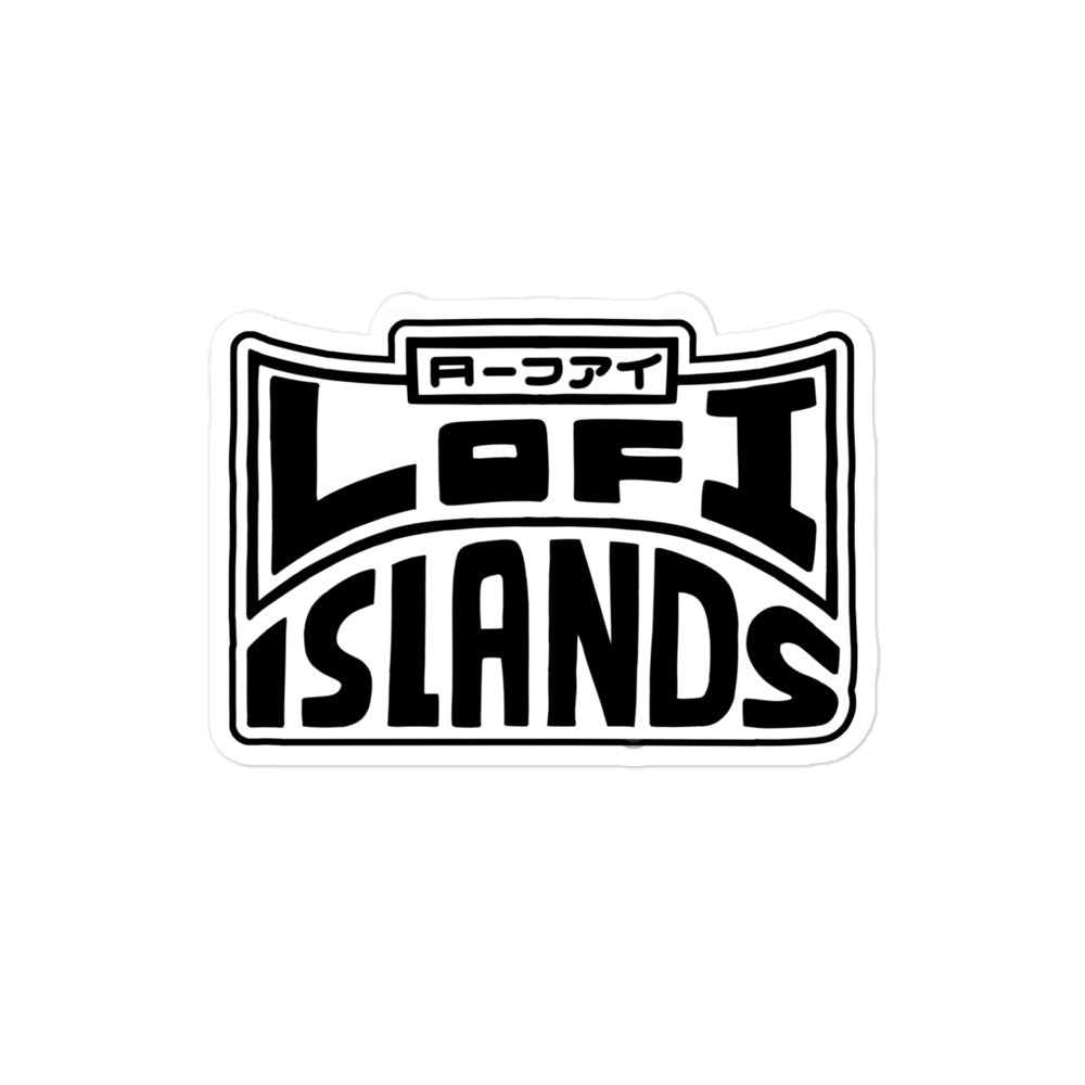 Lo-Fi Islands Logo Bubble-Free Stickers